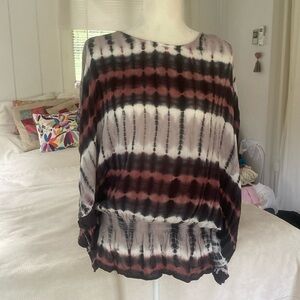 YFB young famous broke tie dye blouse top mauve grey purple size M beach cover